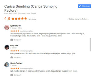 testimoni carica sumbing
